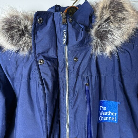 Rare: Land's End Expedition Parka"The Weather Channel" Down Coat, Women's Large - Picture 14 of 14